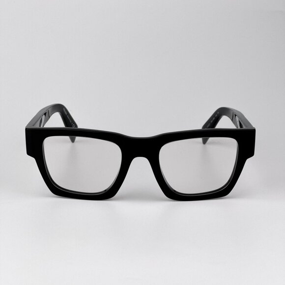 Prada PRA06S Eyeglasses – Black Square Frame  | Model 16K08N - Picture 1 of 9